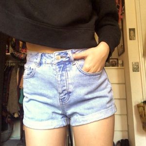 Brandy Melville Denim HighWaisted shorts